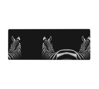 Black & White Zebra Mouse Pad 12x31.5in - Extended Gaming & Desk Mat