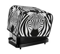 Black White Zebra Pattern Toaster Cover 2 Slice Toaster Cover, Dust Cover Kitchen Small Appliance Cover Women Gift