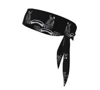 Black & White Zebra Patterned sports headband for men and women, sweat-absorbing headband for badminton, mountaineering and cycling