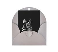 Black & White Zebra Printing Vertical Blank Paper Holiday Greeting Thankful For You (Thinking Of You Card Birthday Card)