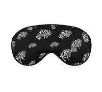 Black White Zebra Sleeping Blindfold Mask Cute Eye Shade Cover with Adjustable Strap for Women Men Night
