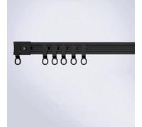 Black & WhiteCurtain Track1Track Ceiling/Wall Mount for Shower Cabins Bay Windows RVs & Room DividersEasy Install 2.6m/8.5ft Length