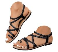 Black Wide Width Sandals For Women Uk 2026,Orthopedic Arch Support No Heels Sandal Elastic Ankle Strap Slide Open Toe Slip On Leather Slippers Dressy Summer Beach Flip Flops Casual Vacation Shoes