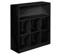 (Black, Wide) Wooden Bookcases | Tall or Wide Storage Rack Units