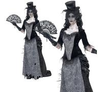 Black Widow Costume Ghostly Town Adult Zombie Ladies Halloween Bride Outfit
