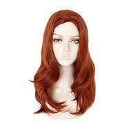 Black Widow Dark Red Yellow Gradient Wig Mixed Color Synthetic Hair Halloween Carnival Party Costume Cosplay Wigs Adult KUYB8565