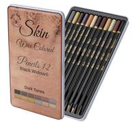 Black Widow Dark Tone Skin Colored Pencils Set Best For Portraits | Best For Portraits