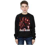 Black Widow Movie Red Group Sweatshirt Marvel Black 5-6 Years