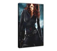 Black Widow Natasha Romanoff Scarlett Johansson Movie Cover 50 Canvas Poster Wall Art Decor Print Picture Paintings for Living Room Bedroom Decoration Frame:16×24inch(40×60cm)
