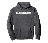 Black Widow Pullover Hoodie, Adult Unisex, Dark Heather Grey, S
