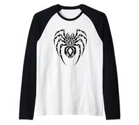 Black Widow Spider Simple Line Icon Raglan Baseball Tee