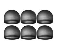 Black Wig Cap - 6 Pieces Bonnet Fishnet Black Non-Slip Ultra-Thin Liner Caps | Lightweight Breathable Wig Hats With Wide Elastic Band For Actors, Cosplayers, Party, Christmas, Festival, Dancing, Stage