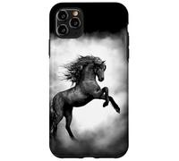 Black Wild Stallion Horse Rearing up with flowing mane Case for iPhone 11 Pro Max