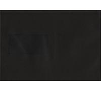Black Windowed 162mm x 229mm 120gsm Peel/Seal C5/A5/Half A4 Sized Envelope 120gsm (Pack of 50)
