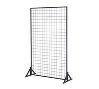 Black Wire Grid Panel Display Rack - 100x60CM Iron Art Mesh Frame, Decorative Partition for Balconies, Shops, & Room nization - Versatile Storage Solution