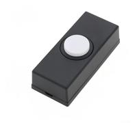 Black Wired Doorbell Push Button for Home & Garden - ABS Plastic Weather-Resistant Chime Bell with Hardwired Connection, Compatible