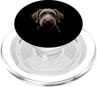 Black Wirehaired Pointing Griffon Dog Griff Face PopSockets PopGrip for MagSafe