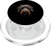 Black Wirehaired Pointing Griffon Dog Griff Face PopSockets PopGrip for MagSafe