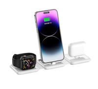 (Black) Wireless Charger 10W Fast Charging, ABS+PC, Black/White, Includes 1M Cable & Manual, Compact & Lightweight Design