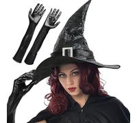 Black Witch Hat - Cosplay Hats Costume,Hat Pointed Party Hats, Photo Props Black, Party Supplies Favors for Women Teen Girls