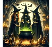 Black Witch Jigsaw Puzzle 200 Pieces 28x28cm/11x11inch, Difficult jigsaw puzzles for Adults 200, Beautiful Art work, Great Festive Puzzle Gift for Men/Women