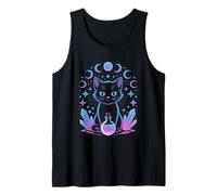 Black Witchy Cat Pastel Kawaii Goth Tank Top