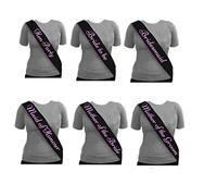 Black with Pink Text Team Bride Hen Night Do Party Sashes Bride to Be Bridesmaid Sash (Chief Bridesmaid)
