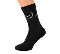Black with Rose Gold Mens and Wedding Socks UK 5-12 (Usher)