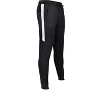 (Black with White Stripe, XL) Men Gym Slim Fit Trousers- Tracksuit Bottoms