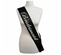 Black with White Writing ‘Bridesmaid’ Sash