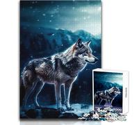Black Wolf 1000 Piece Puzzle For Adults Play And Learn Smart Activity Unique Heartfelt Celebration Gift Size 38x26cm