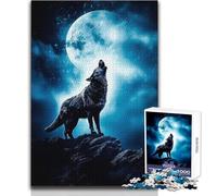 Black Wolf 1000 Piece Puzzle For Adults Play And Learn Smart Activity Unique Heartfelt Celebration Gift Size 38x52cm