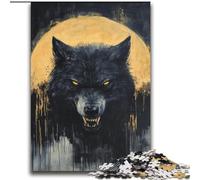 Black Wolf Adult Jigsaws 2000 Pieces Difficult, Family Game Stress Reliever Difficult Challenge Great Gifts And Toys (70x100cm)