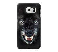 Black Wolf Blue Eyes Face Case Cover For Samsung Galaxy S6 Edge