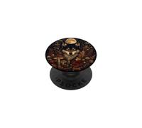 Black Wolf Full Moon Forest Mystical Autumn Fall Wildlife PopSockets Adhesive PopGrip