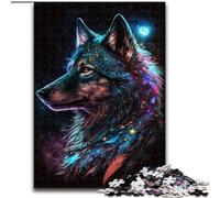 Black Wolf JigsawPuzzle 1000 Pieces for Teenagers, Staycation Kill Time Birthday Present, Gifts, Wall Art for 14+ (26x38cm)