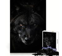 Black Wolf Powerful Animal Jigsaw Puzzles for Adults1000 Piece Memory Skill Calm Leisure Clean Edges Unique Gift (50x75cm)