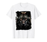 Black Wolf Value Graphic T-Shirt, Men, White, L