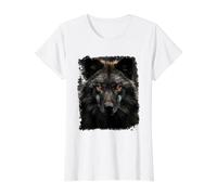 Black Wolf Value Graphic T-Shirt, Women, White, S
