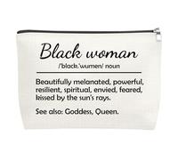 Black Woman Definition Inspirational Toiletry Bag African American Makeup Bags for Women Gifts for Blacks Women Encouragement Gifts Black Girl Stuff Revolt Cosmetic Pouch Christmas Birthday Gift