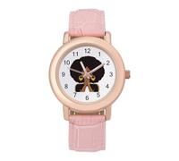 Black Woman Praying Fashion Women's Wrist Watches Analogue 3 Hand Leather Strap Quartz Watch