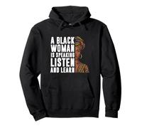 Black Woman Speaking Listen Learn History Men Women Pullover Hoodie