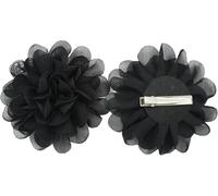 Black Women Chiffon Flower Hair Clip Alligator Clip Party Wedding 10cm Clips and Barrettes, Hair Styling Accessories, Hair Care
