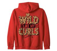 Black Women Curls African American Black Queen Zip Hoodie