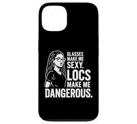 Black Women Glasses Make Me Sexy Locs Make Me Dangerous Case for iPhone 13
