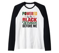 Black Women Legacy Strength African Roots Design Raglan Baseball Tee