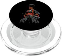 Black women samurai anime girl African American PopSockets PopGrip for MagSafe