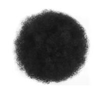 Black Women Short Kinkys Curly Synthetic Afros Puff Drawstring Ponytail Extension for Afro Bun Extension Hairpieces Elegant or Chic Look(Black)