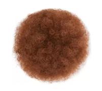 Black Women Short Kinkys Curly Synthetic Afros Puff Drawstring Ponytail Extension for Afro Bun Extension Hairpieces Elegant or Chic Look(Dark Orange)