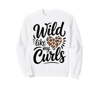 Black Women Wild Curly Hair Afro Sweatshirt